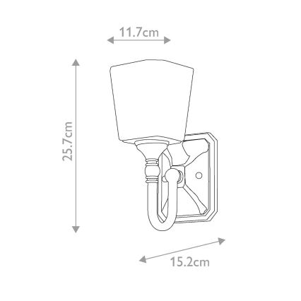 Elstead FE-CONCORD1-BATH - LED Επιτοίχιο φωτιστικό μπάνιου CONCORD 1xG9/3W/230V IP44