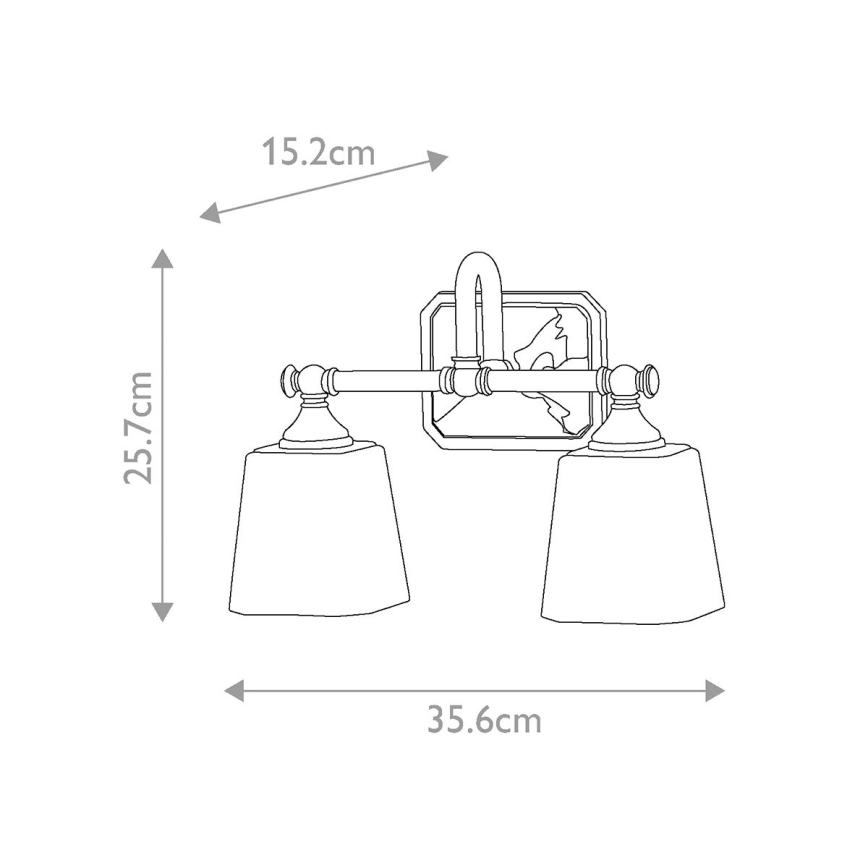 Elstead FE-CONCORD2-BATH - LED Επιτοίχιο φωτιστικό μπάνιου CONCORD 2xG9/3W/230V IP44