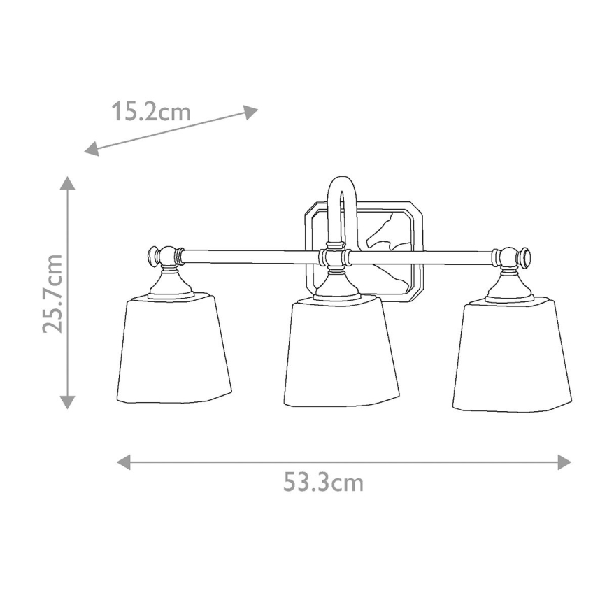 Elstead FE-CONCORD3-BATH - LED Επιτοίχιο φωτιστικό μπάνιου CONCORD 3xG9/3W/230V IP44