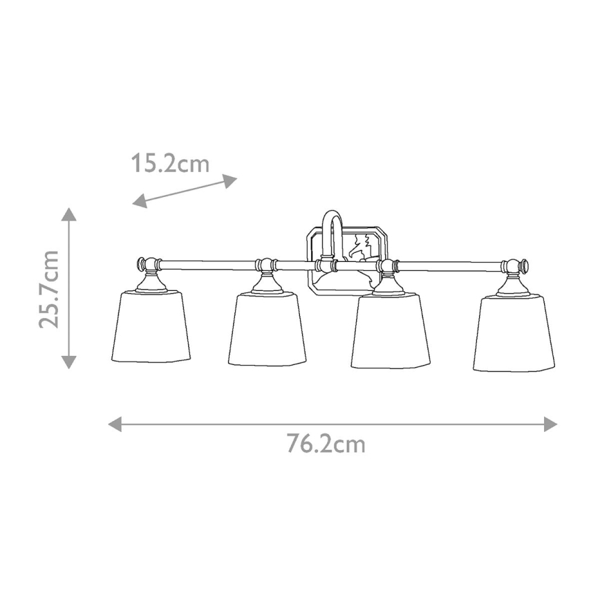 Elstead FE-CONCORD4-BATH - LED Επιτοίχιο φωτιστικό μπάνιου CONCORD 4xG9/3W/230V IP44