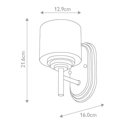 Elstead FE-MALIBU1-BATH - LED Επιτοίχιο φωτιστικό μπάνιου MALIBU 1xG9/3W/230V IP44