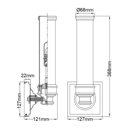 Elstead FE-PAYNE1-BATH - LED Επιτοίχιο φωτιστικό μπάνιου PAYNE 1xG9/3W/230V IP44