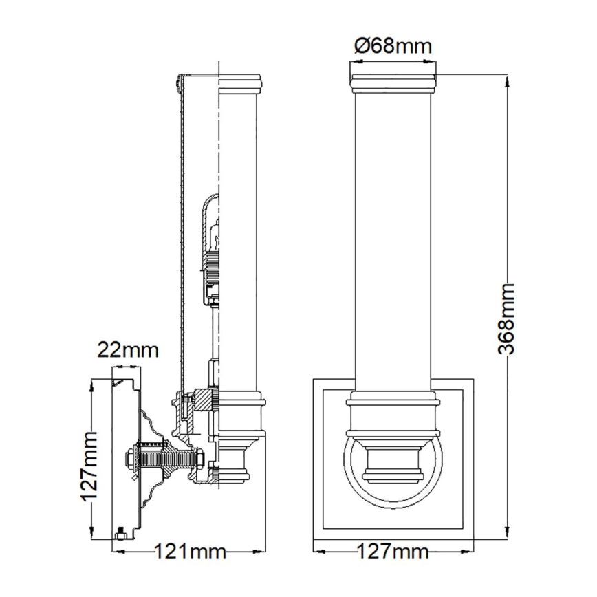 Elstead FE-PAYNE1-BATH - LED Επιτοίχιο φωτιστικό μπάνιου PAYNE 1xG9/3W/230V IP44