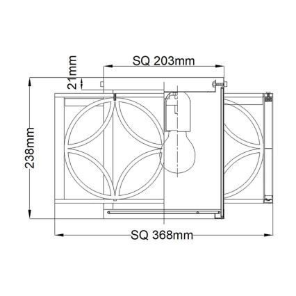 Elstead FE-REMY-F - Φωτιστικό οροφής REMY 2xE27/60W/230V