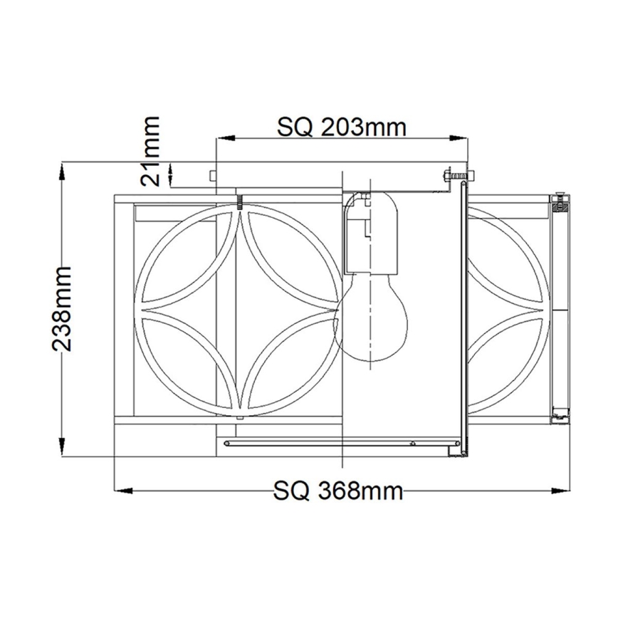 Elstead FE-REMY-F - Φωτιστικό οροφής REMY 2xE27/60W/230V