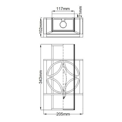 Elstead FE-REMY1 - φωτιστικό τοίχου REMY 1xE14/60W/230V