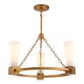Elstead - Φωτιστικό οροφής με ράβδο KRISTY 3xE27/40W/230V, φινίρισμα χαλκού