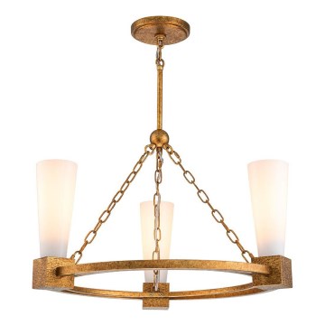 Elstead - Φωτιστικό οροφής με ράβδο KRISTY 3xE27/40W/230V, φινίρισμα χαλκού