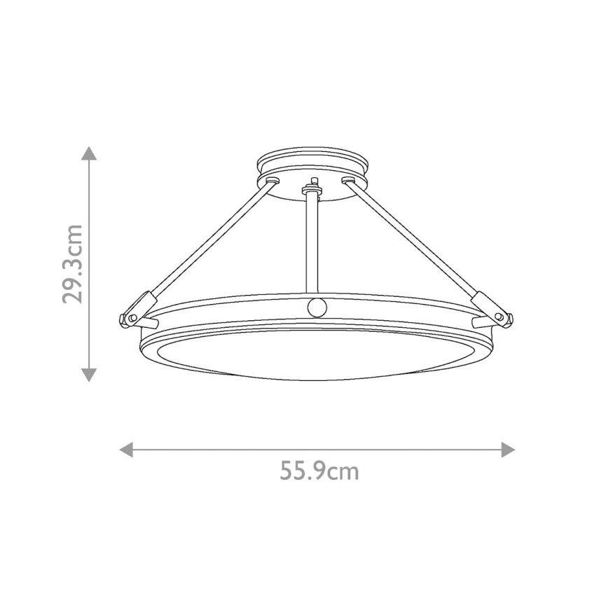 Elstead HK-COLLIER-SF-M - Πλαφονιέρα οροφής COLLIER 4xE14/60W/230V