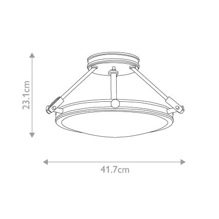 Elstead HK-COLLIER-SF-S - Πλαφονιέρα οροφής COLLIER 3xE14/60W/230V