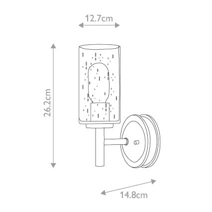 Elstead HK-COLLIER1 - φωτιστικό τοίχου COLLIER 1xE27/100W/230V