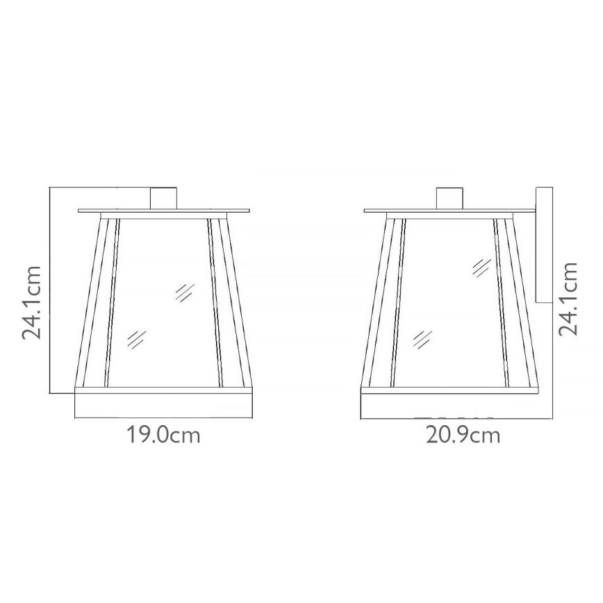 Elstead HK-WALKER2-S - Επιτοίχιο φωτιστικό εξωτερικού χώρου WALKER 1xE27/100W/230V IP44