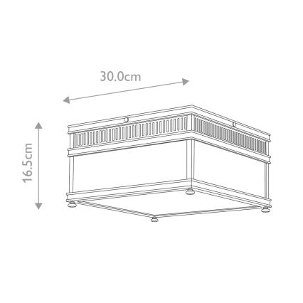 Elstead - Φωτιστικό οροφής εξωτερικού χώρου HOLBORN 2xE27/60W/230V IP44