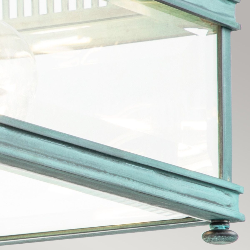 Elstead - Εξωτερικό φωτιστικό οροφής HOLBORN 2xE27/60W/230V IP44 τιρκουάζ