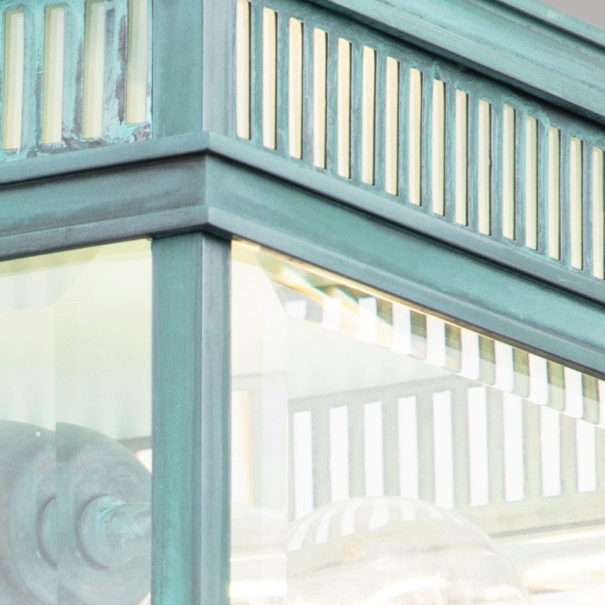 Elstead - Εξωτερικό φωτιστικό οροφής HOLBORN 2xE27/60W/230V IP44 τιρκουάζ