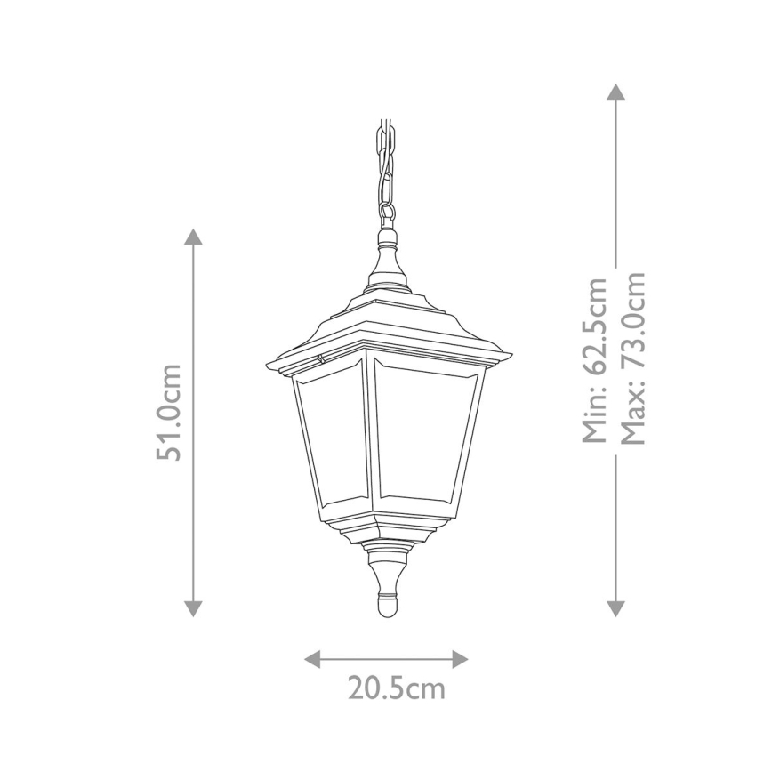 Elstead KERRY-CHAIN - Πολύφωτο εξωτερικού χώρου KERRY 1xE27/100W/230V IP44