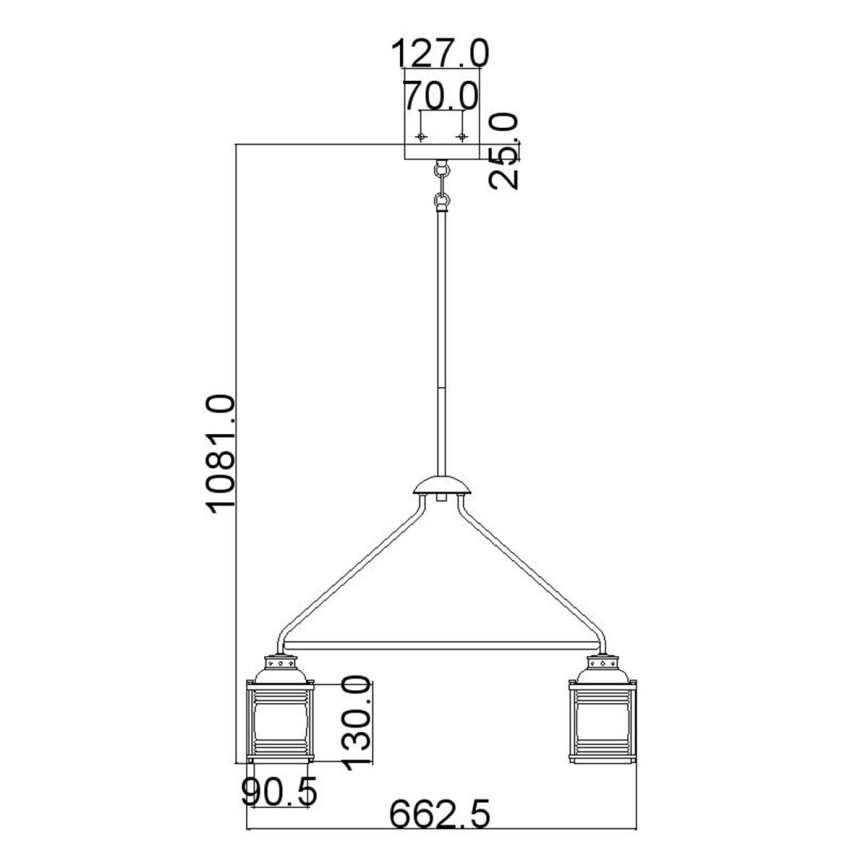 Elstead KL-ASHLANDBAY-5P - Πολύφωτο εξωτερικού χώρου ASHLAND 5xE27/60W/230V IP44