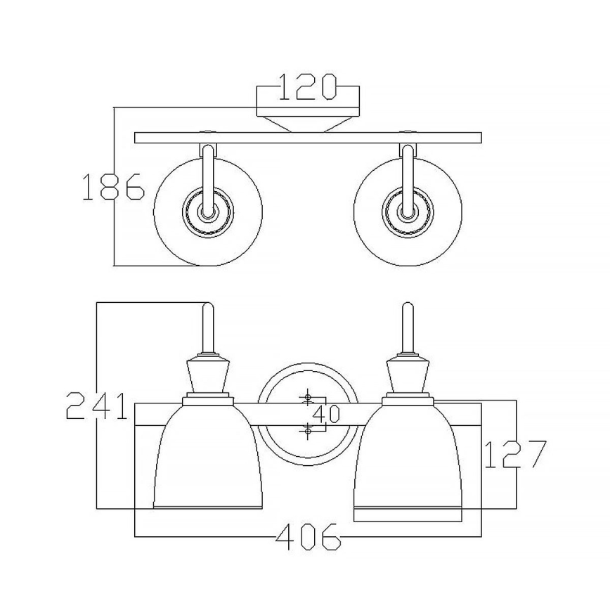 Elstead KL-CORA2-BATH - LED Επιτοίχιο φωτιστικό μπάνιου CORA 2xG9/3W/230V IP4