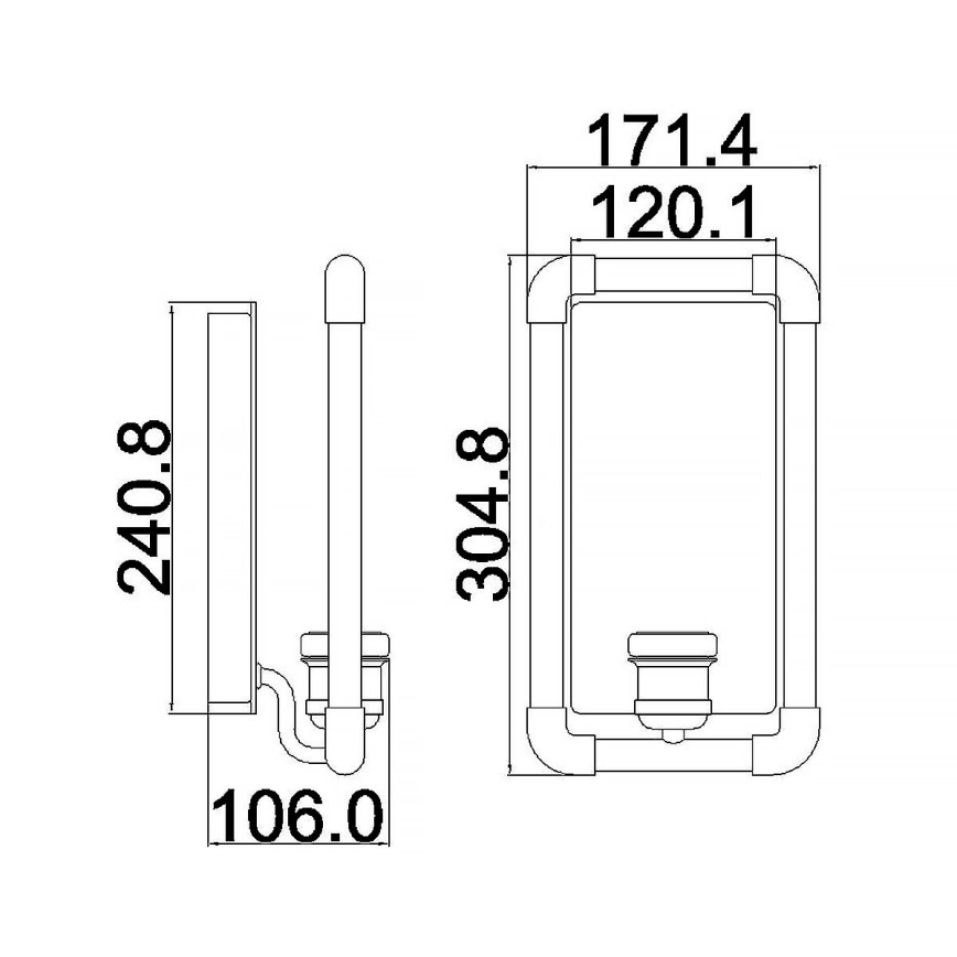 Elstead KL-IMAHN1 - Φωτιστικό τοίχου IMAHN 1xE27/60W/230V