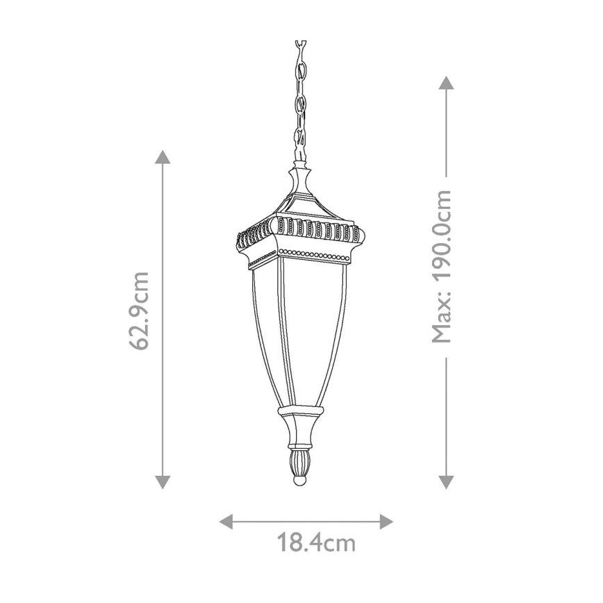 Elstead KL-VENETIAN8-M - Πολύφωτο εξωτερικού χώρου VENETIAN 2xE14/60W/230V IP23