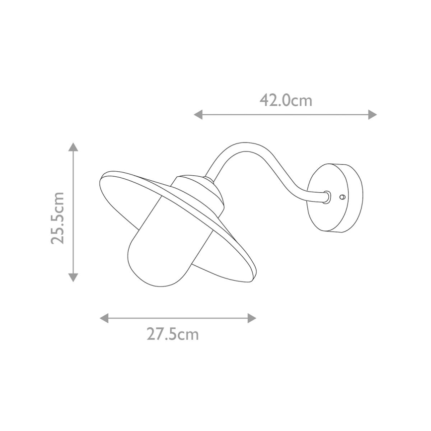 Elstead - Φωτιστικό εξωτερικού χώρου KLAMPENBORG 1xE27/60W/230V IP44 μαύρο