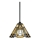 Elstead - Κρεμαστό φωτιστικό σε ράβδο Tiffany INGLENOOK 1xE27/100W/230V