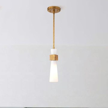 Elstead - Κρεμαστό φωτιστικό με ράβδο KRISTY 1xE27/40W/230V Ø 15,2 cm χάλκινο