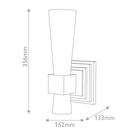 Elstead - Φωτιστικό τοίχου KRISTY 1xE27/40W/230V χρυσό