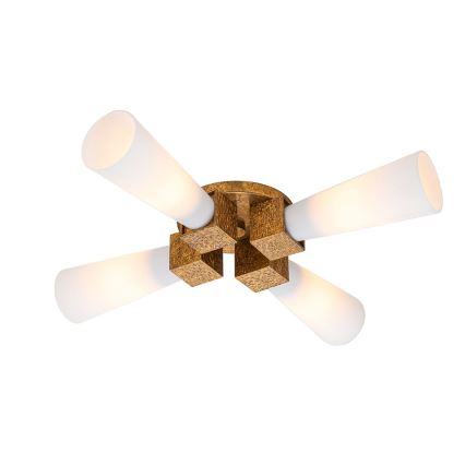 Elstead - Φωτιστικό οροφής σε ράβδο KRISTY 4xE27/40W/230V, χάλκινο