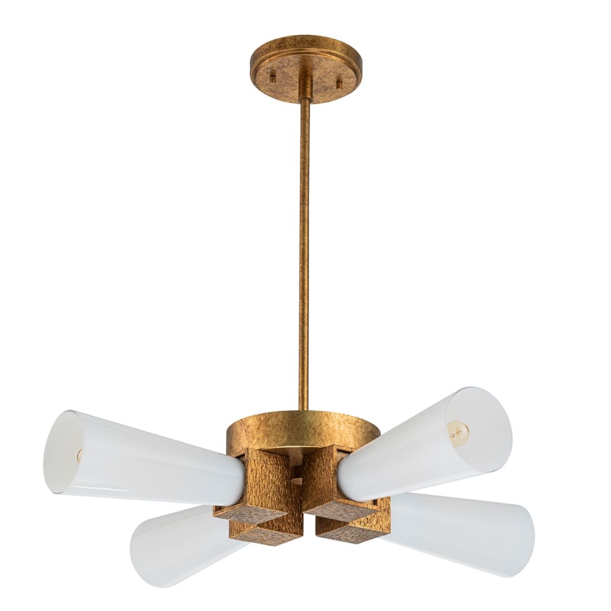 Elstead - Φωτιστικό οροφής σε ράβδο KRISTY 4xE27/40W/230V, χάλκινο