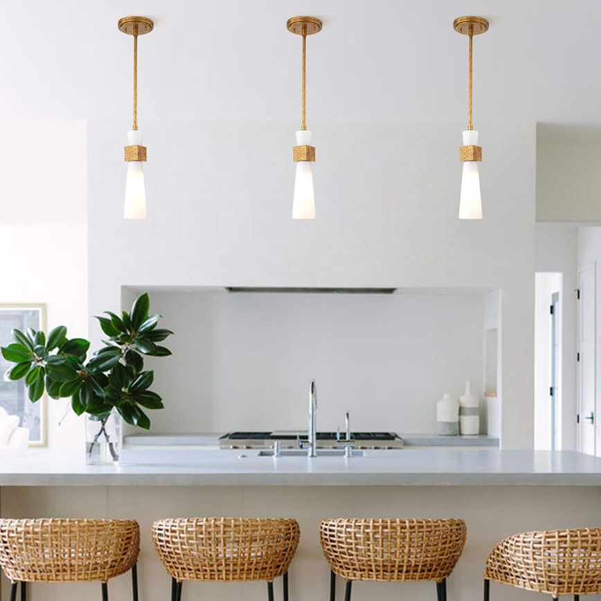 Elstead - Κρεμαστό φωτιστικό με ράβδο KRISTY 1xE27/40W/230V Ø 15,2 cm χάλκινο