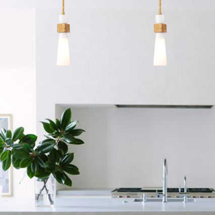 Elstead - Κρεμαστό φωτιστικό με ράβδο KRISTY 1xE27/40W/230V Ø 15,2 cm χάλκινο