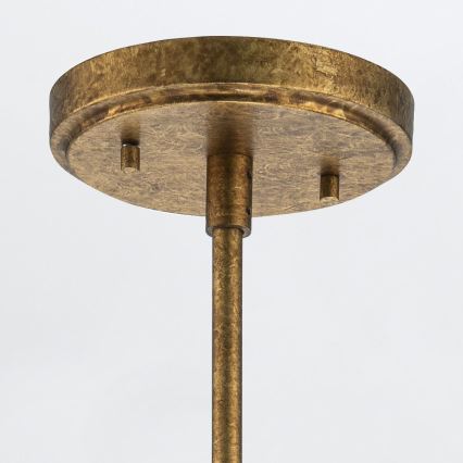Elstead - Κρεμαστό φωτιστικό με ράβδο KRISTY 1xE27/40W/230V Ø 15,2 cm χάλκινο
