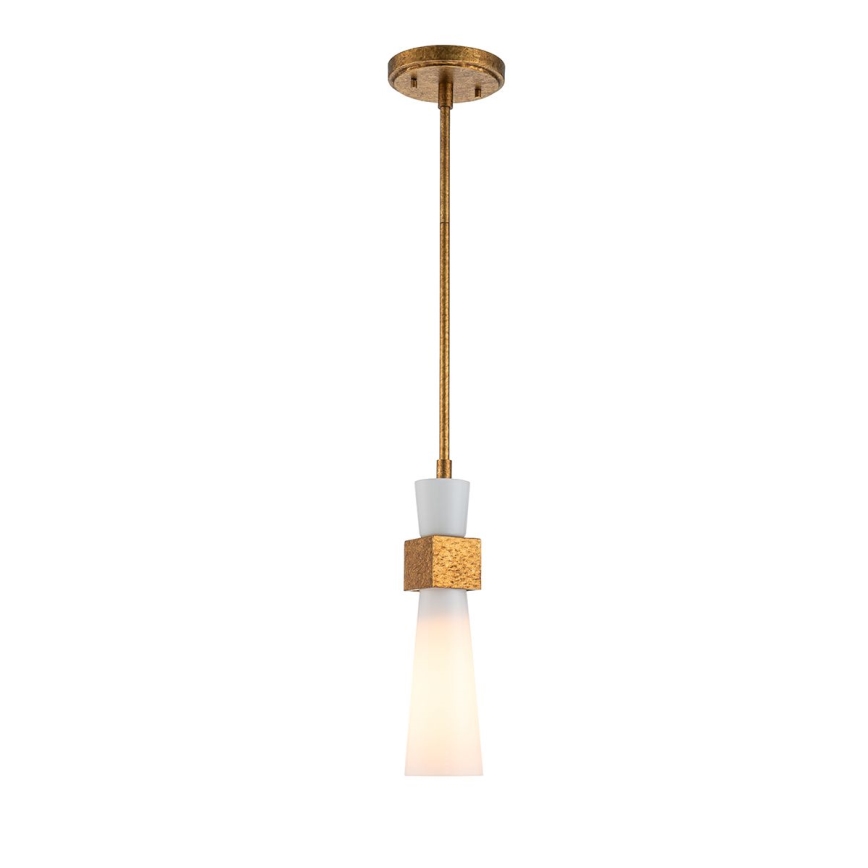 Elstead - Κρεμαστό φωτιστικό με ράβδο KRISTY 1xE27/40W/230V Ø 15,2 cm χάλκινο