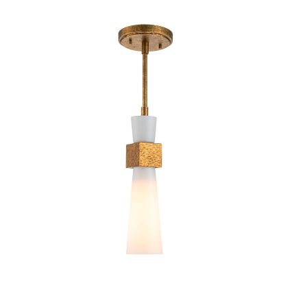 Elstead - Κρεμαστό φωτιστικό με ράβδο KRISTY 1xE27/40W/230V Ø 15,2 cm χάλκινο