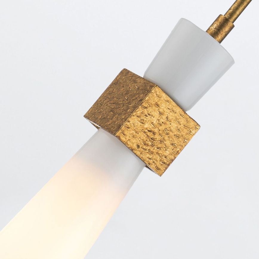 Elstead - Κρεμαστό φωτιστικό με ράβδο KRISTY 1xE27/40W/230V Ø 15,2 cm χάλκινο