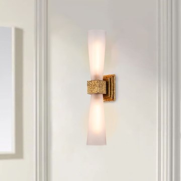 Elstead - LED επιτοίχιο φωτιστικό μπάνιου KRISTY 2xG9/4W/230V IP44 χάλκινο