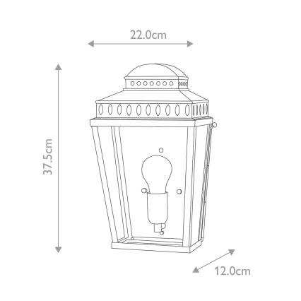 Elstead - Επιτοίχιο φωτιστικό εξωτερικού χώρου MANSION HOUSE 1xE27/60W/230V IP44