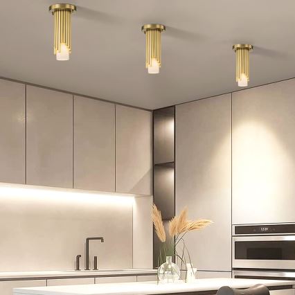 Elstead - Κρεμαστό φωτιστικό σε ράβδο MARVELE 1xE14/40W/230V χρυσό