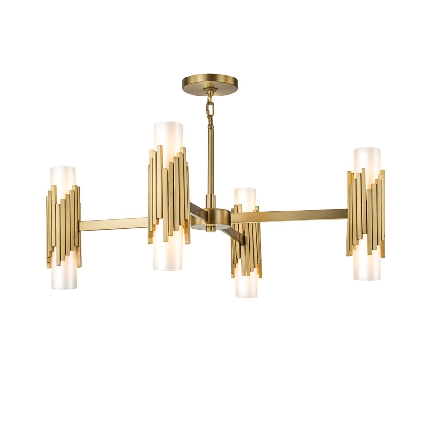 Elstead - Πολυέλαιος σε ράβδο MARVELE 8xE14/40W/230V χρυσός