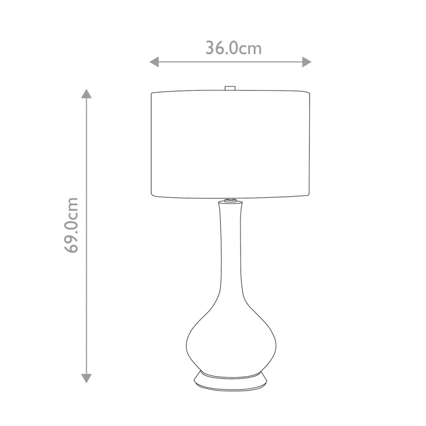 Elstead - Eπιτραπέζιο φωτιστικό MILO 1xE27/60W/230V γκρι/χρυσό