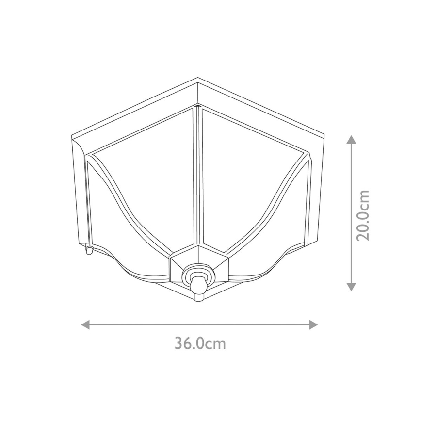 Elstead - Φωτιστικό οροφής εξωτερικού χώρου NEW ENGLAND 2xE27/60W/230V IP44