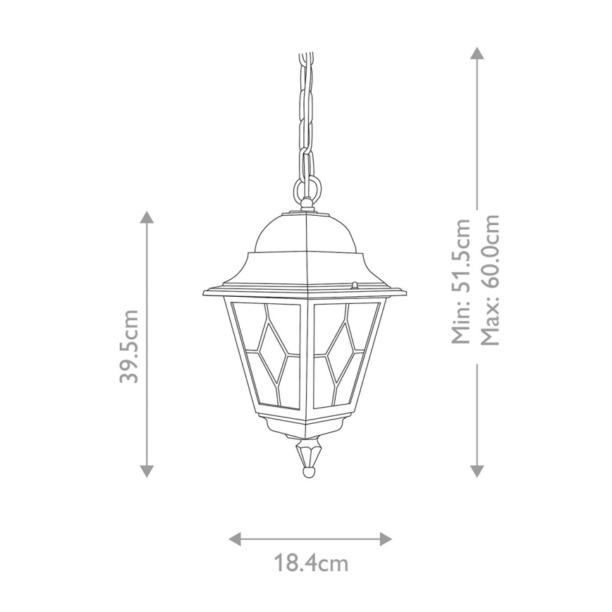 Elstead NR9-BLK - Πολύφωτο εξωτερικού χώρου NORFOLK 1xE27/100W/230V IP43