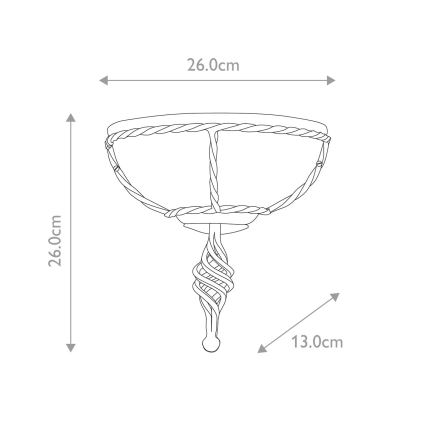Elstead - Φωτιστικό τοίχου PEMBROKE 1xE27/60W/230V