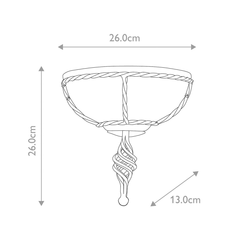 Elstead - Φωτιστικό τοίχου PEMBROKE 1xE27/60W/230V