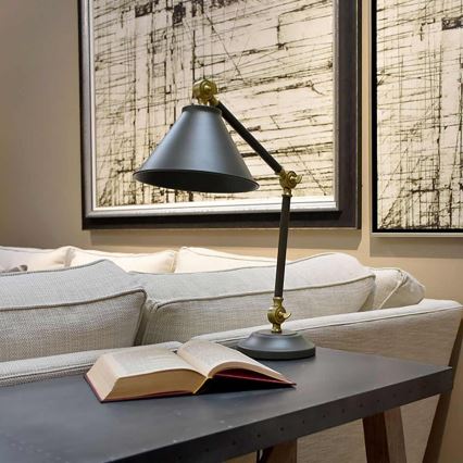 Elstead - Eπιτραπέζιο φωτιστικό PROVENCE ELEMENT 1xE27/60W/230V γκρι