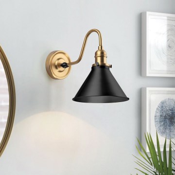 Elstead PV1-AB-MB - Φωτιστικό τοίχου PROVENCE 1xE27/60W/230V χρυσό/μαύρο