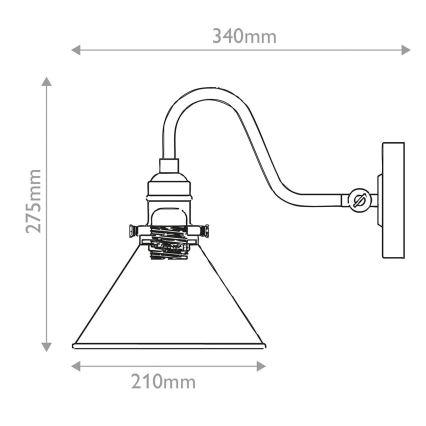 Elstead PV1-AB-MB - Φωτιστικό τοίχου PROVENCE 1xE27/60W/230V χρυσό/μαύρο