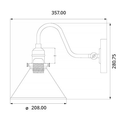 Elstead PV1-AB - Φωτιστικό τοίχου PROVENCE 1xE27/60W/230V