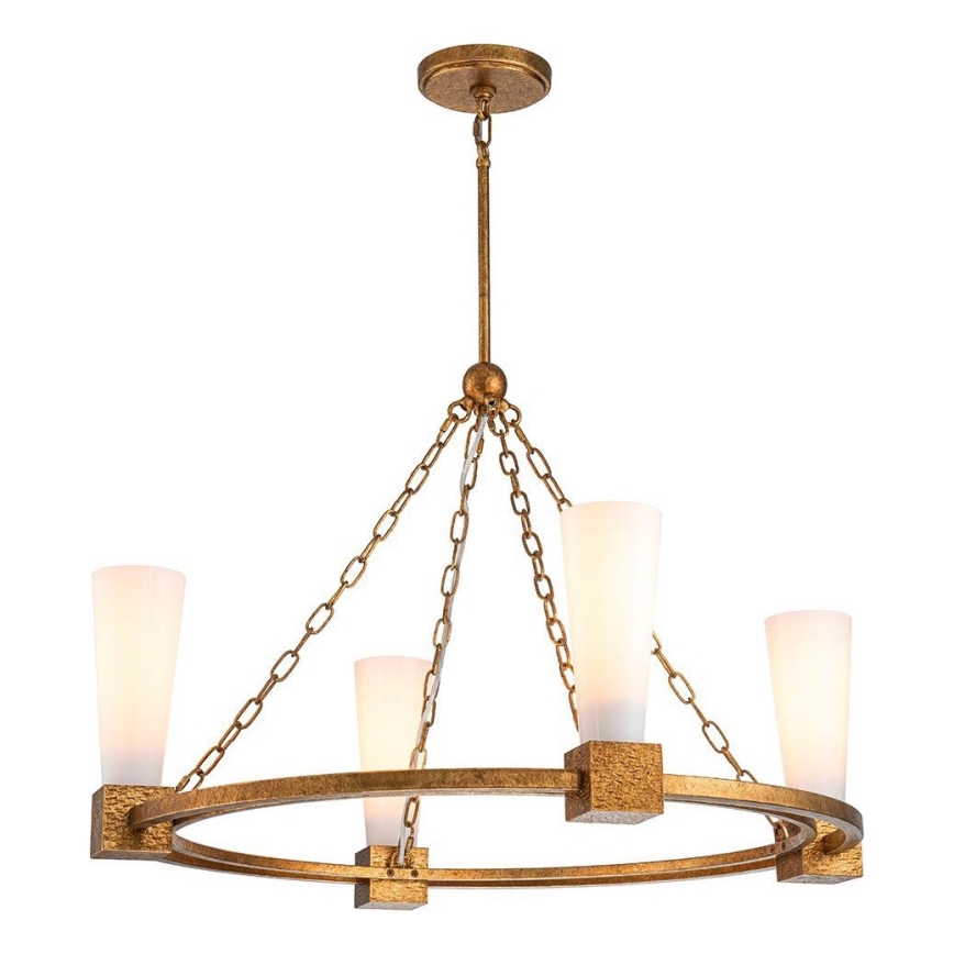 Elstead - Πολυέλαιος σε ράβδο KRISTY 4xE27/40W/230V χάλκινος